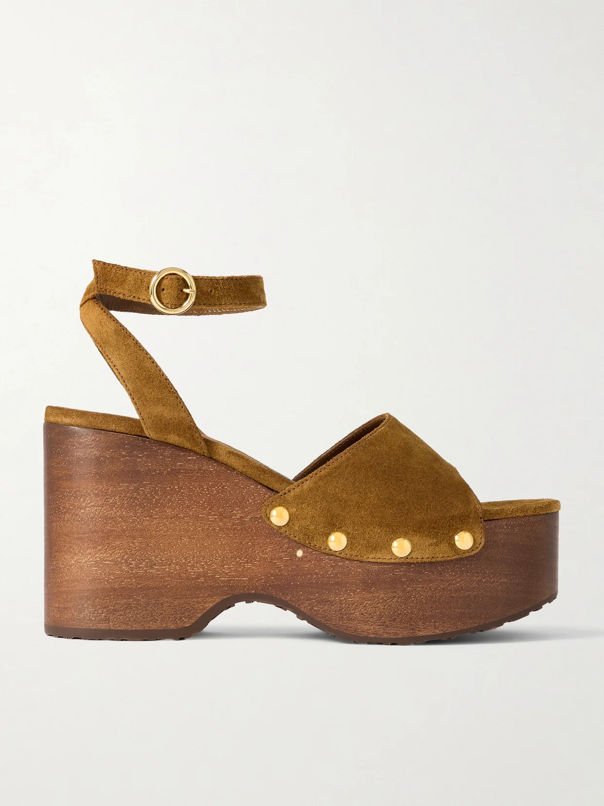 110 Studded Suede Platform Sandals - 1