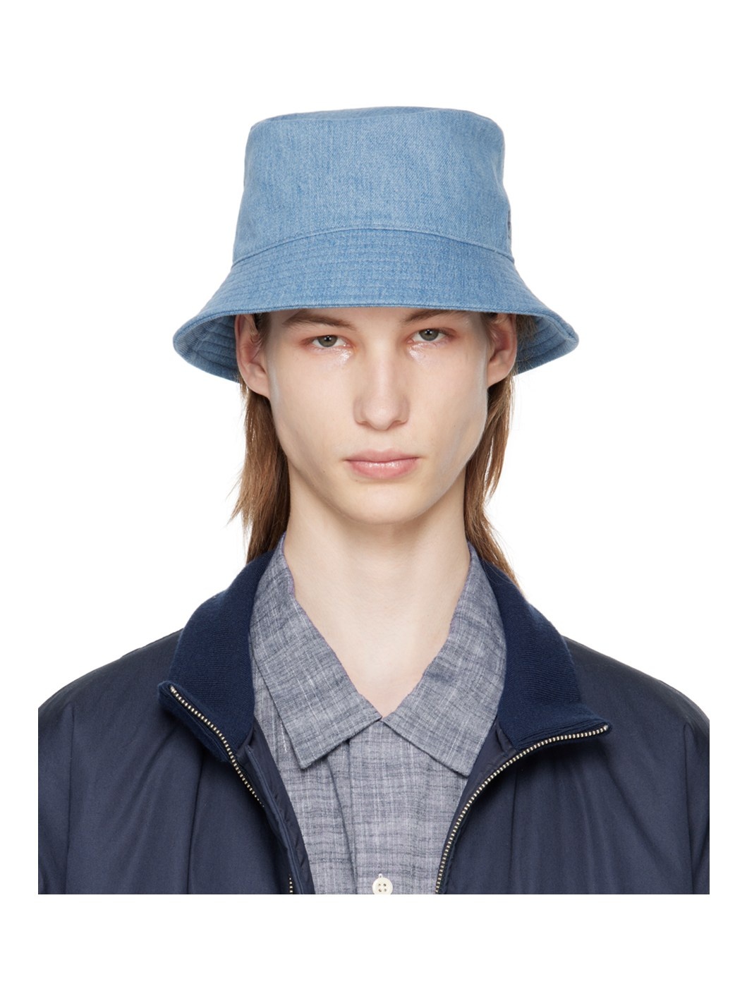 Blue Denim Bucket Hat - 1
