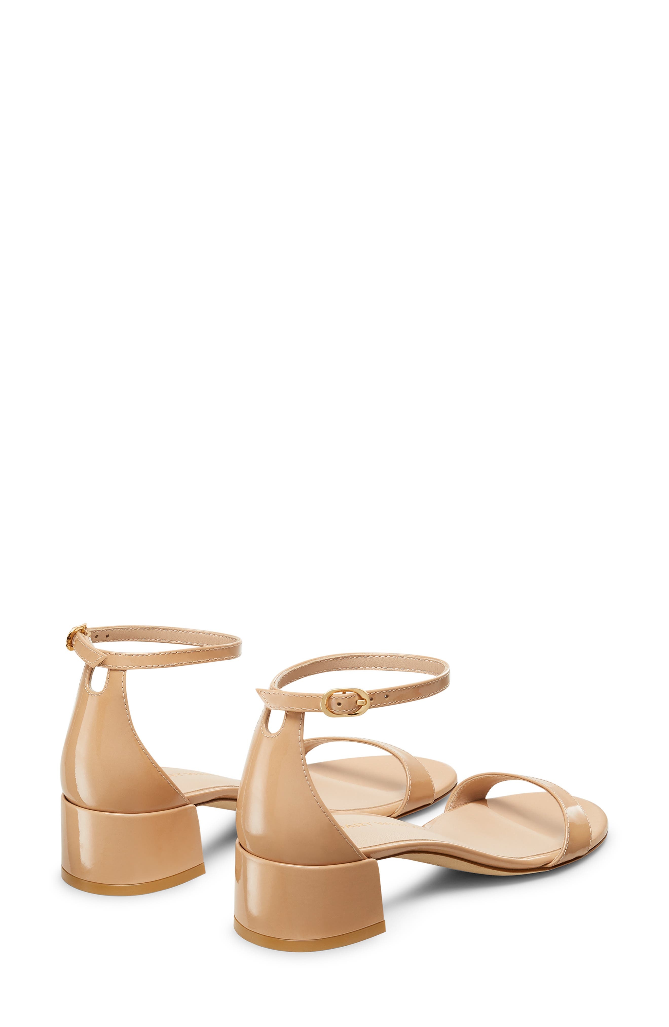 Stuart Weitzman Nudist Block 35 Ankle Strap Sandal in Adobe at Nordstrom - 2