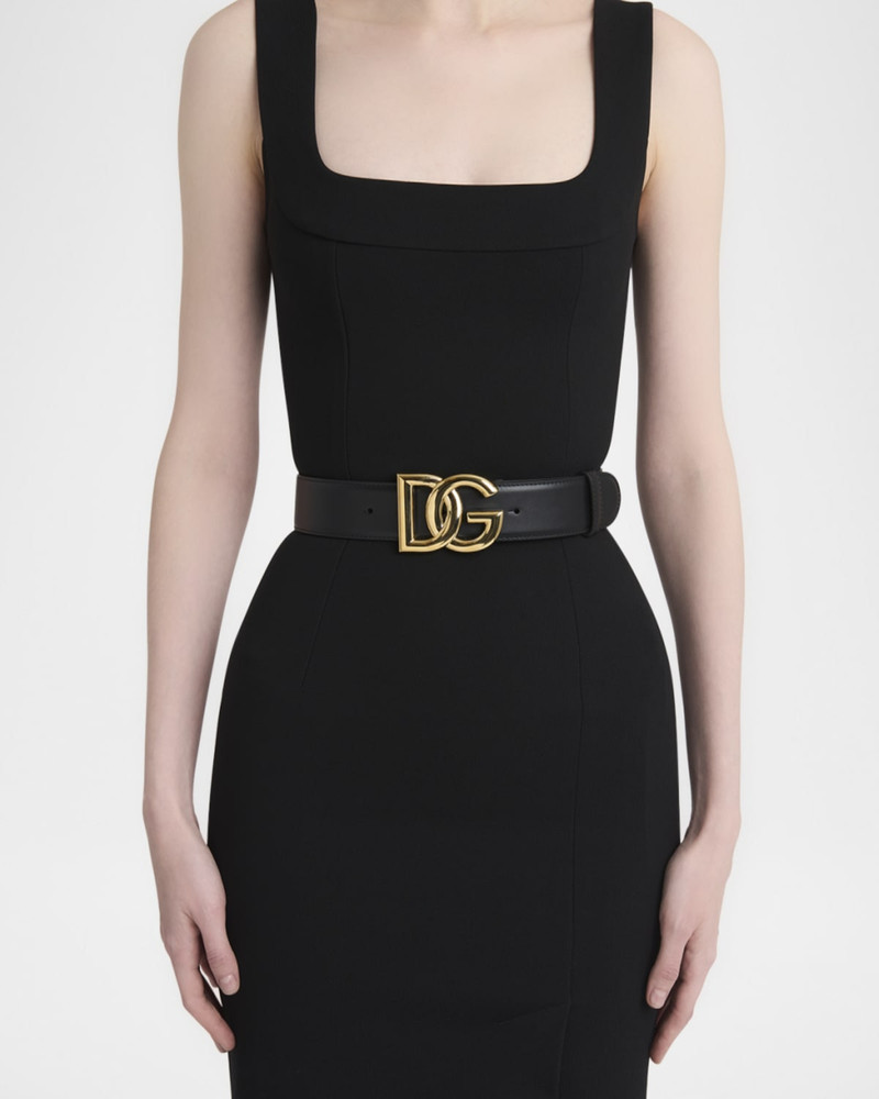 Dolce & Gabbana DG Logo Buckle Leather Belt outlook