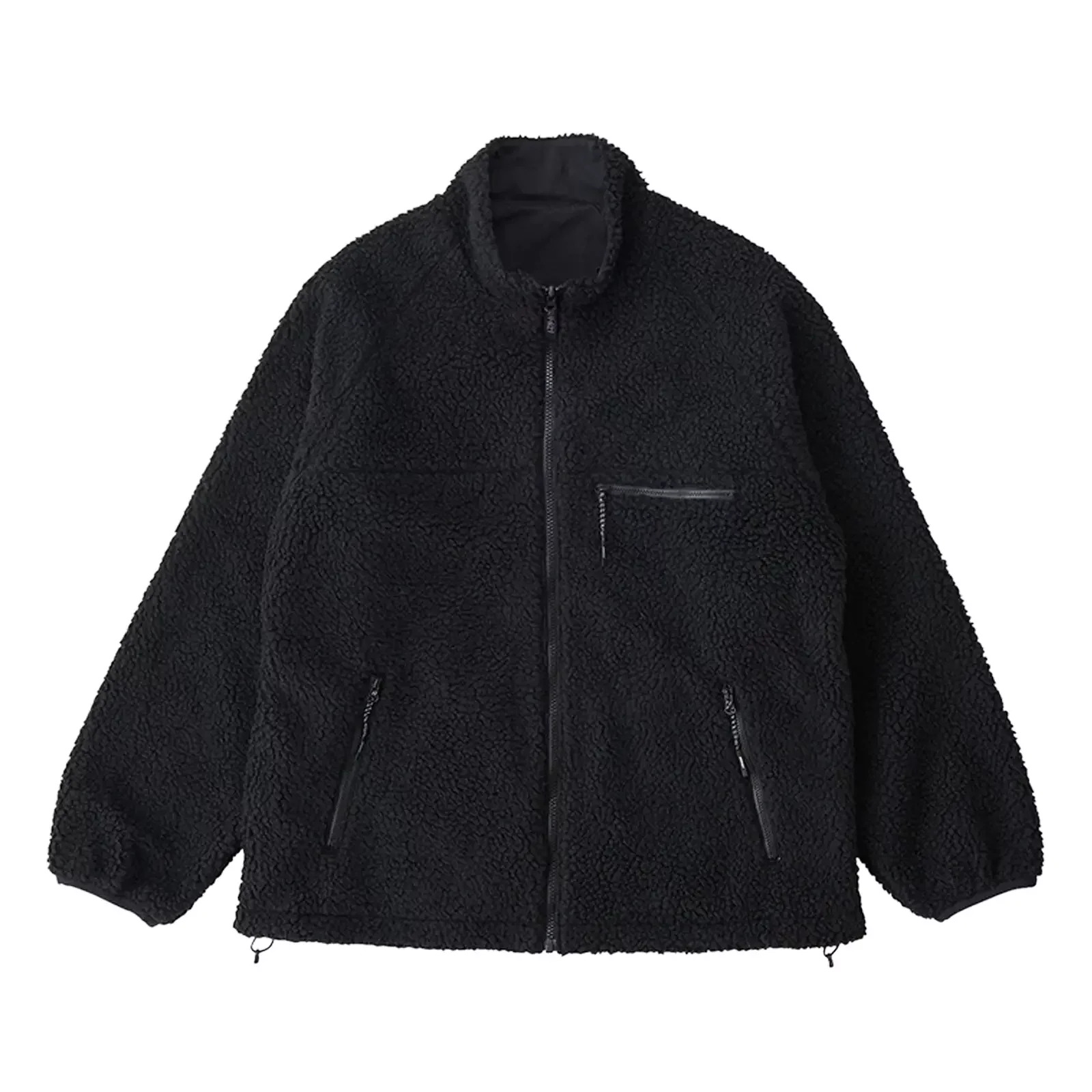 Reversible Sherpa Jacket "Charcoal Black" - 1