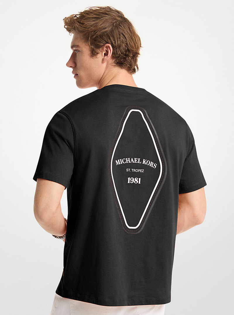 MICHAEL KORS Graphic Logo Cotton T-Shirt outlook