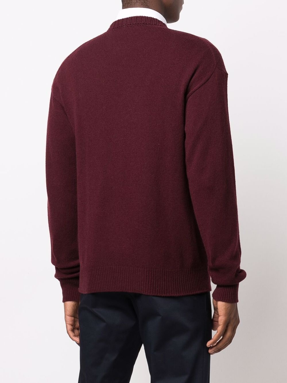 wool-cashmere round neck jumper - 4