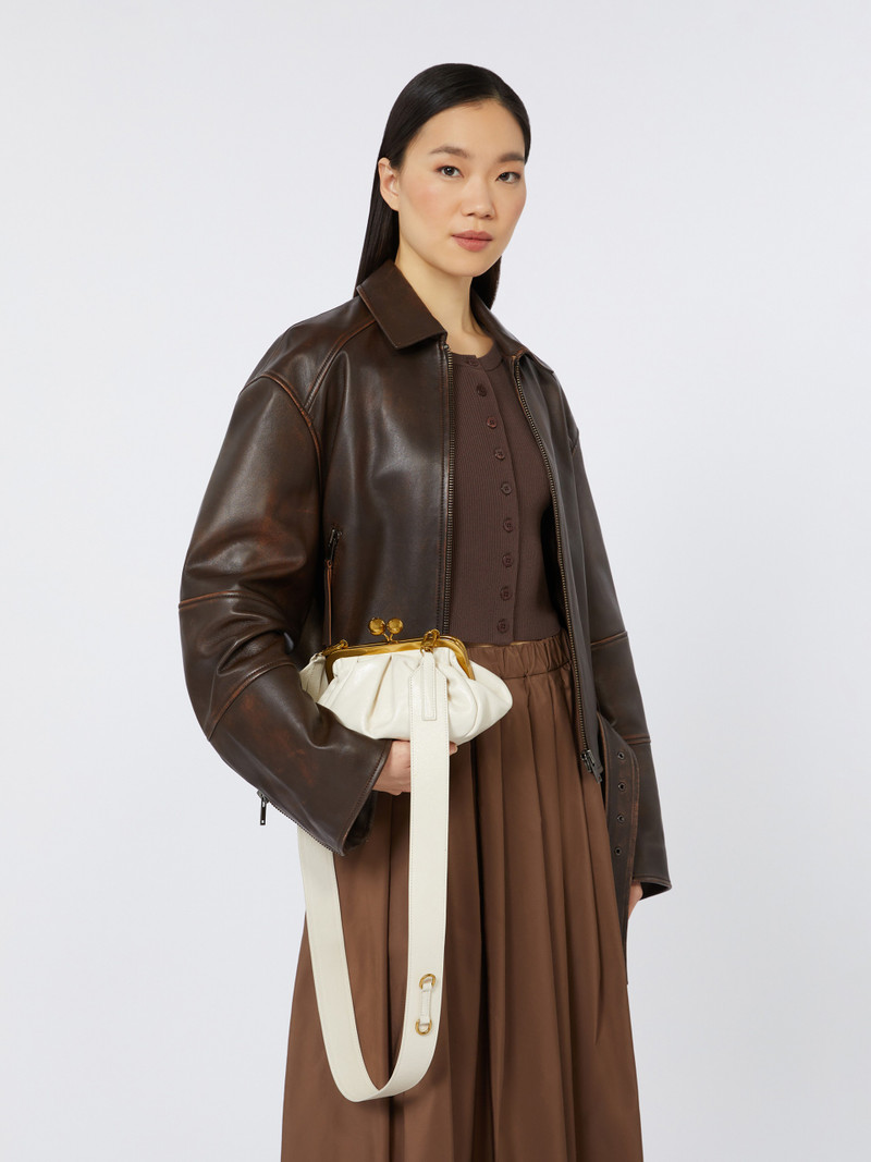 NAVETTA Small crinkled leather Pasticcino Bag 7