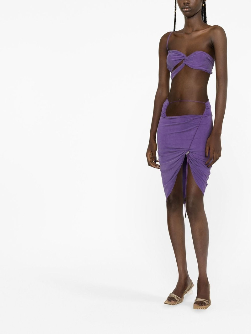 JACQUEMUS La jupe Espelho ruched miniskirt outlook