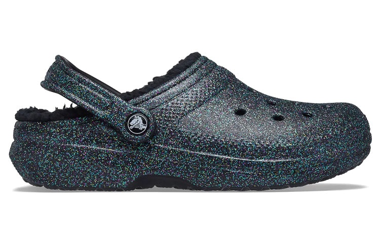(WMNS) Crocs Classic Glitter Black Lined Clogs 'Starry Skies' 205842-9BD - 2