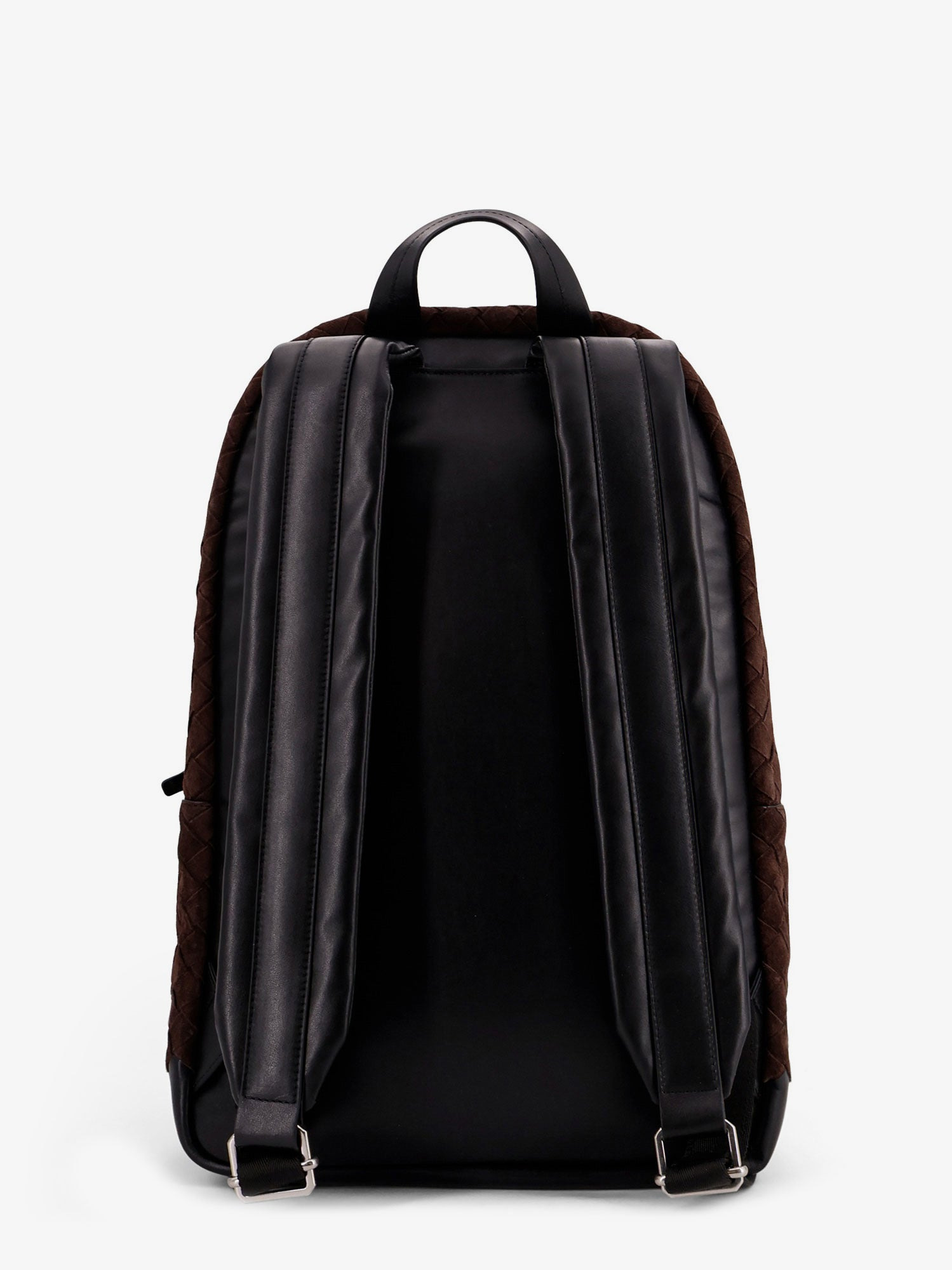 Bottega Veneta Suede Backpack With Intrecciato Motif - 2