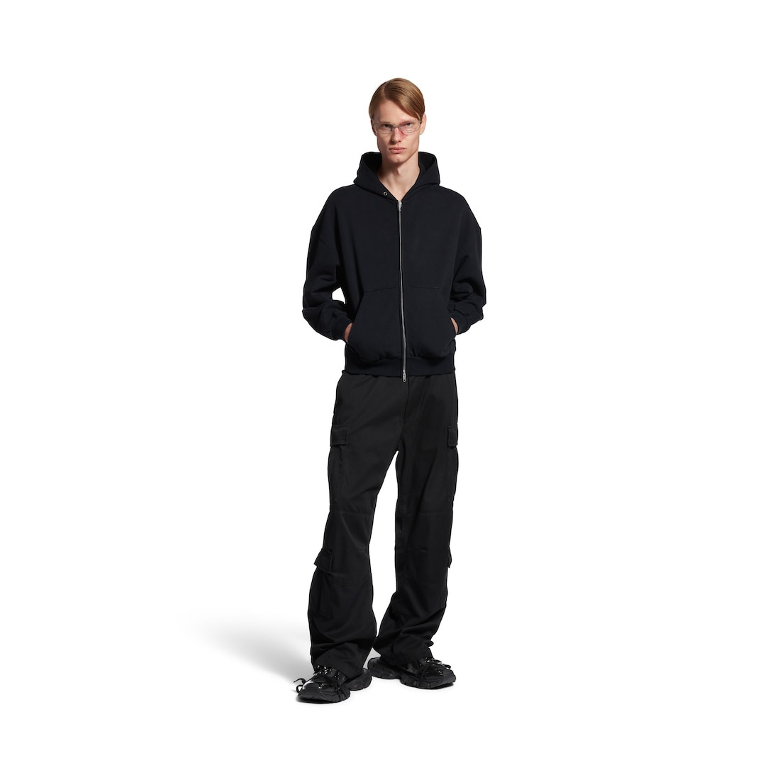 Women's Cargo Pants Regular Fit in Black - 3