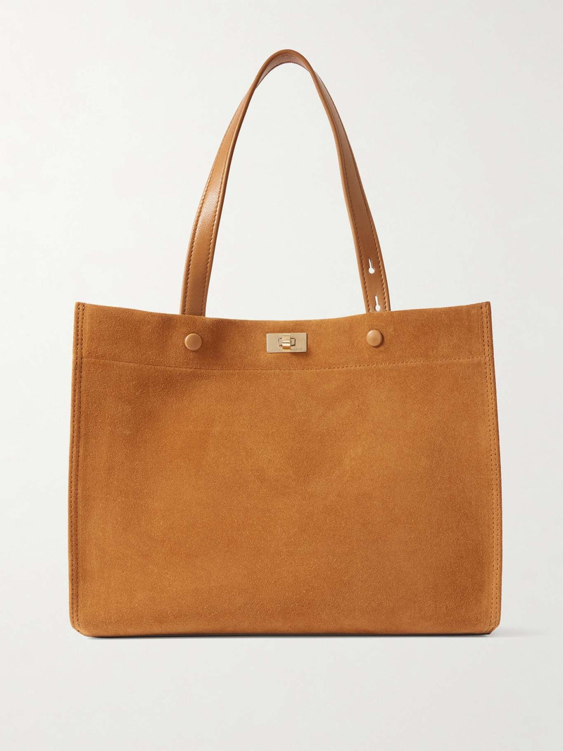 Mortimer small leather and suede tote Light brown - 1