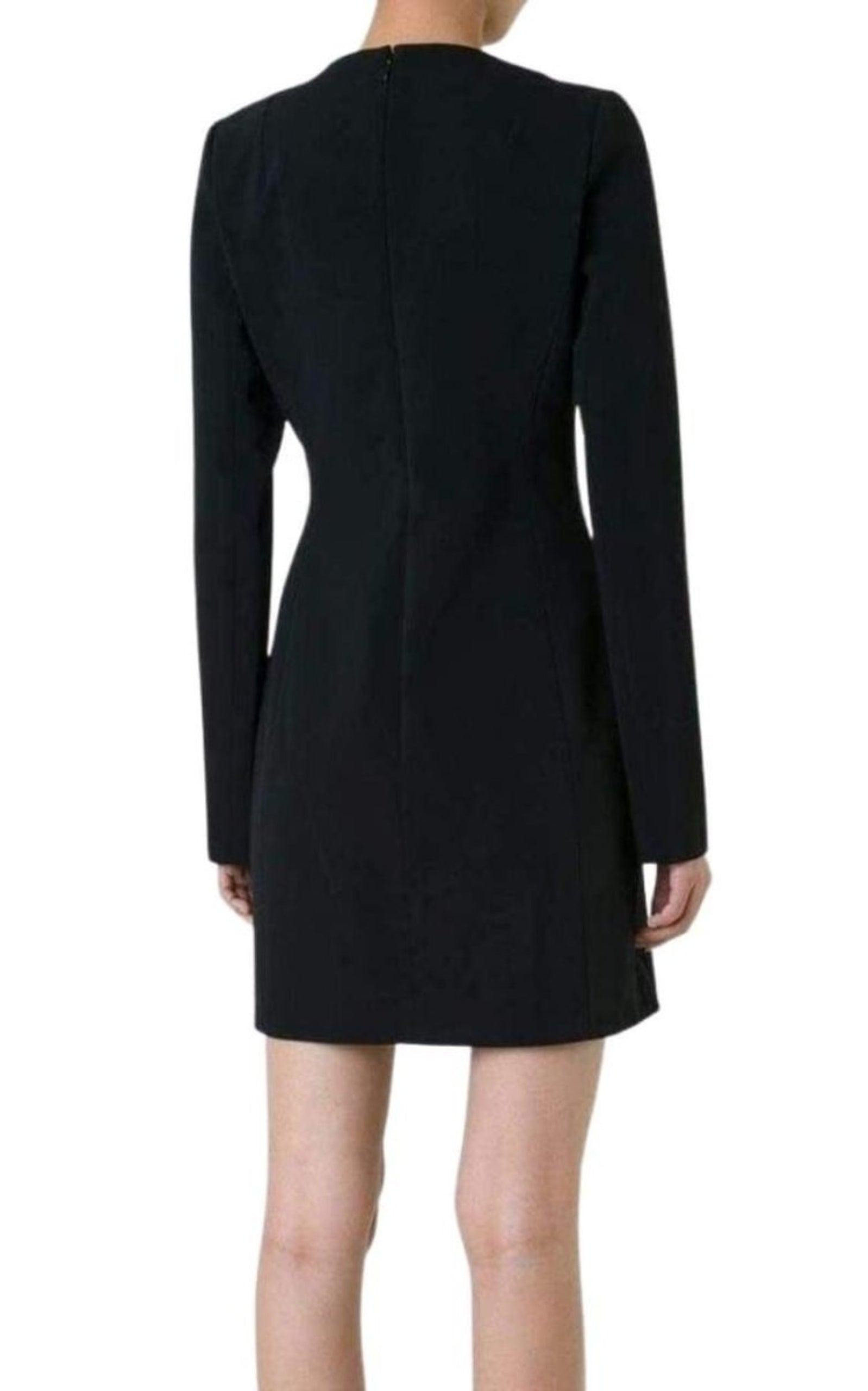 Bonded Monocrome Crepe Dress - 5