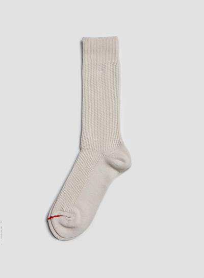 Nigel Cabourn Anonymous Ism Pique Crew Sock in Oatmeal outlook