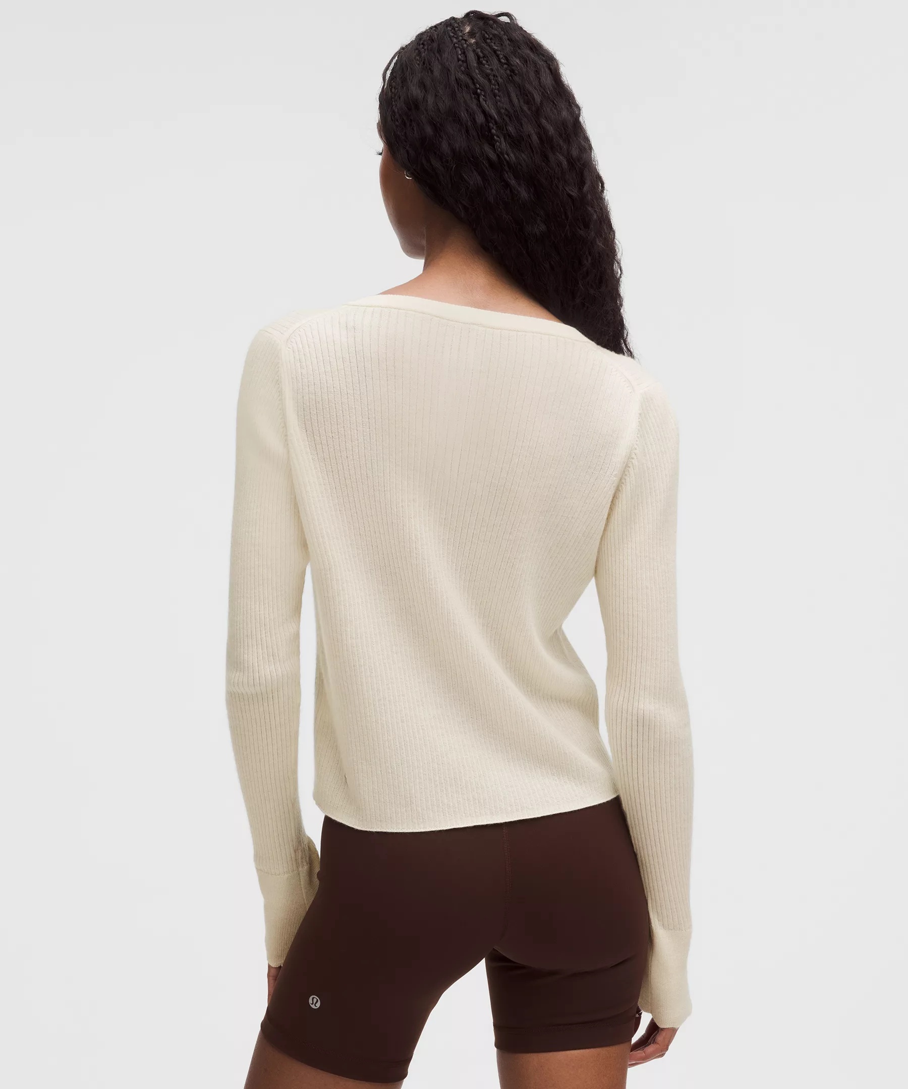 Cashmere Scalloped Cuff Cardigan - 3