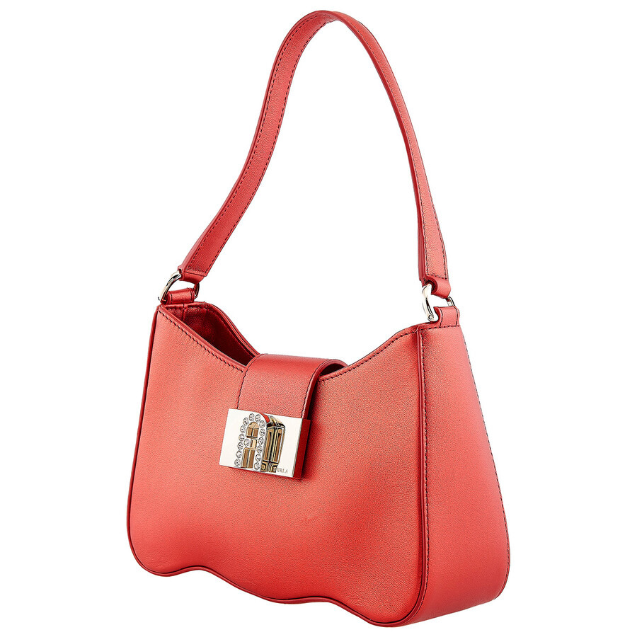 Furla 1927 Wave Metallic Leather Shoulder Bag - 3