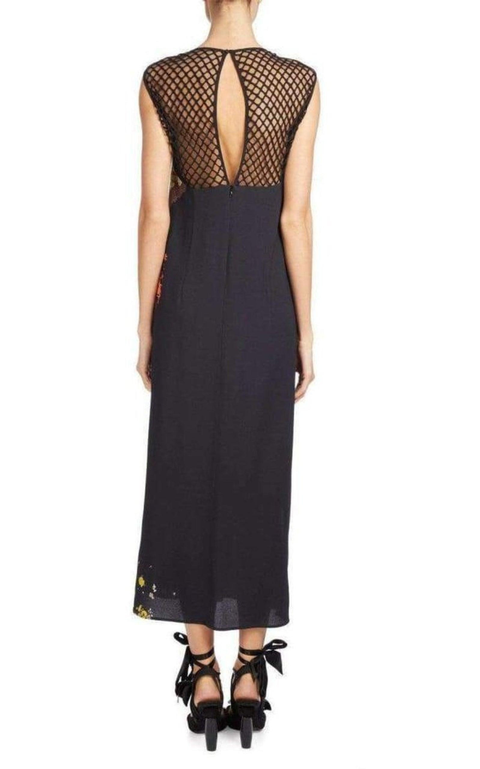 Mesh-Yoke Maxi Dress - 4