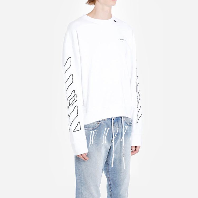 Off-White Abstract Arrows Sweatshirt Arrow Long Sleeves Pullover White OMBA035F19E300110110 - 4