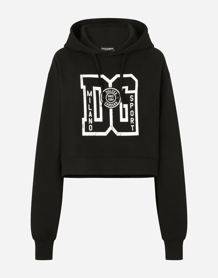 Jersey hoodie with DG print - 3