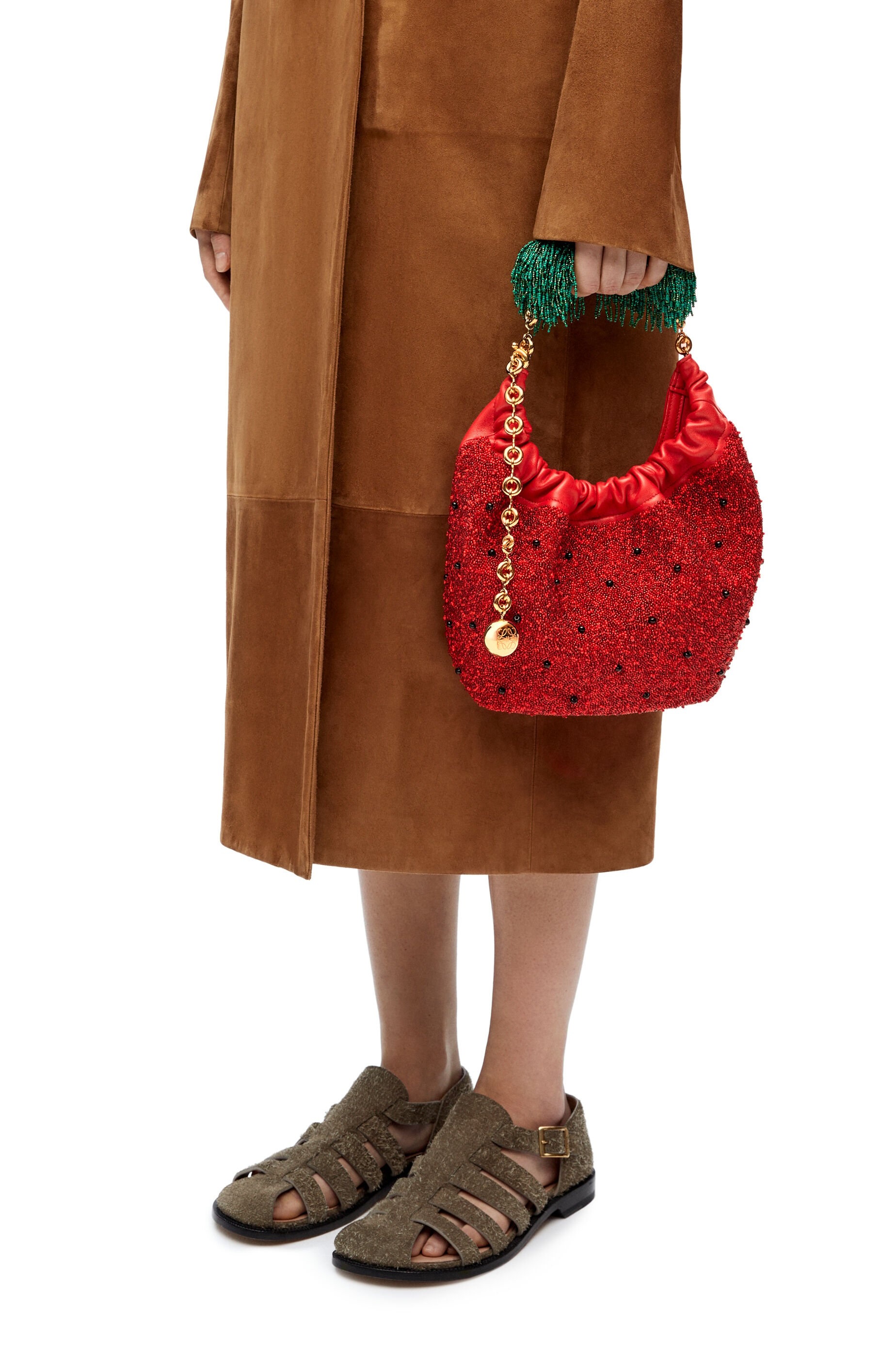Mini Squeeze bag in beaded leather - 2