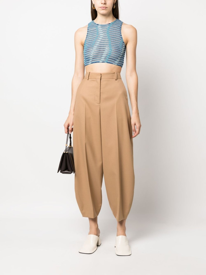 vitelli semi-sheer cropped top outlook