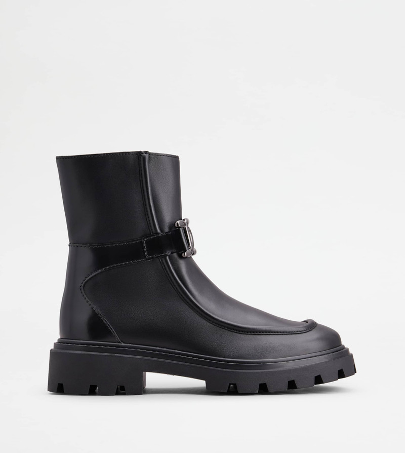 KATE ANKLE BOOTS IN LEATHER - BLACK 1