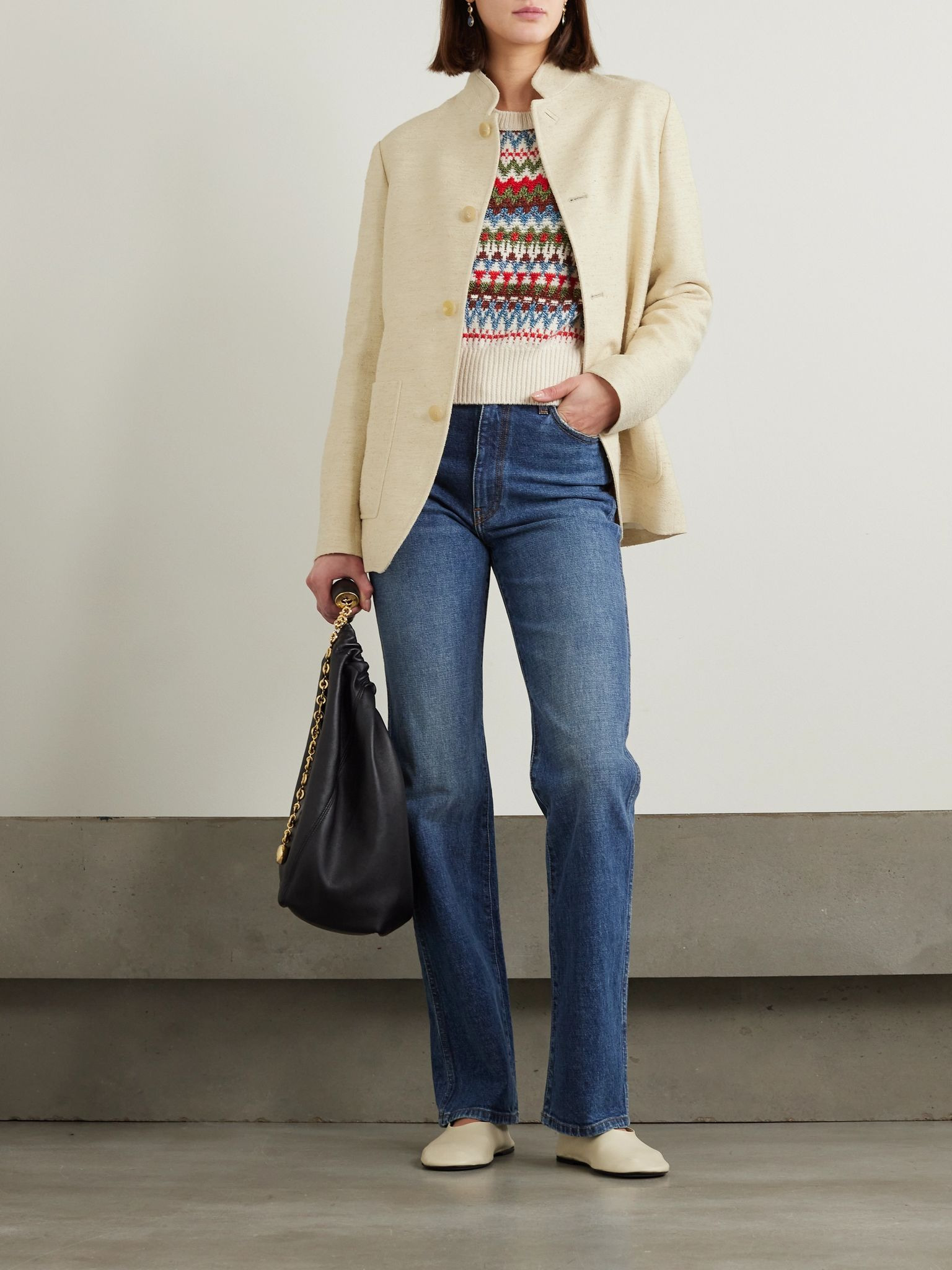 Woven jacket Beige - 2