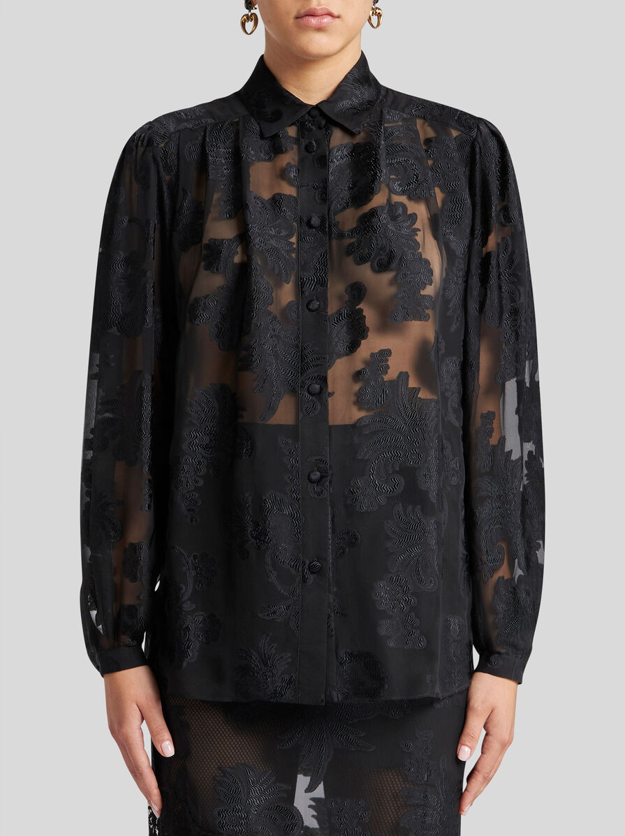FIL COUPÉ CHIFFON SHIRT - 2
