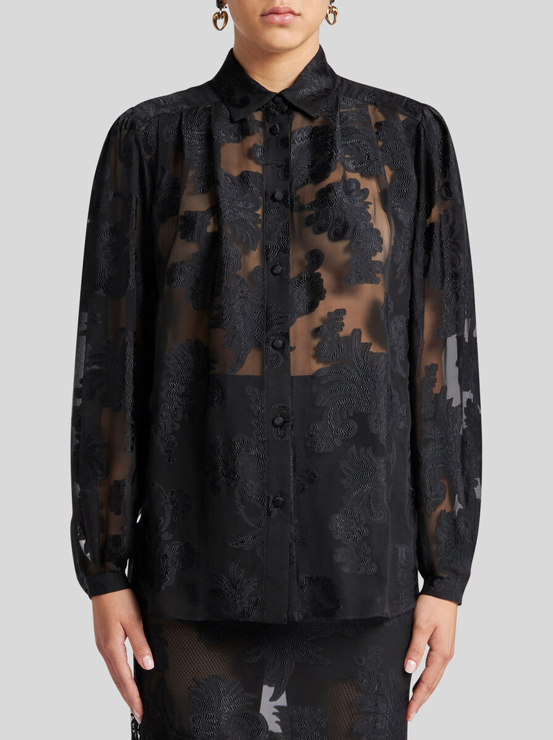FIL COUPÉ CHIFFON SHIRT 2