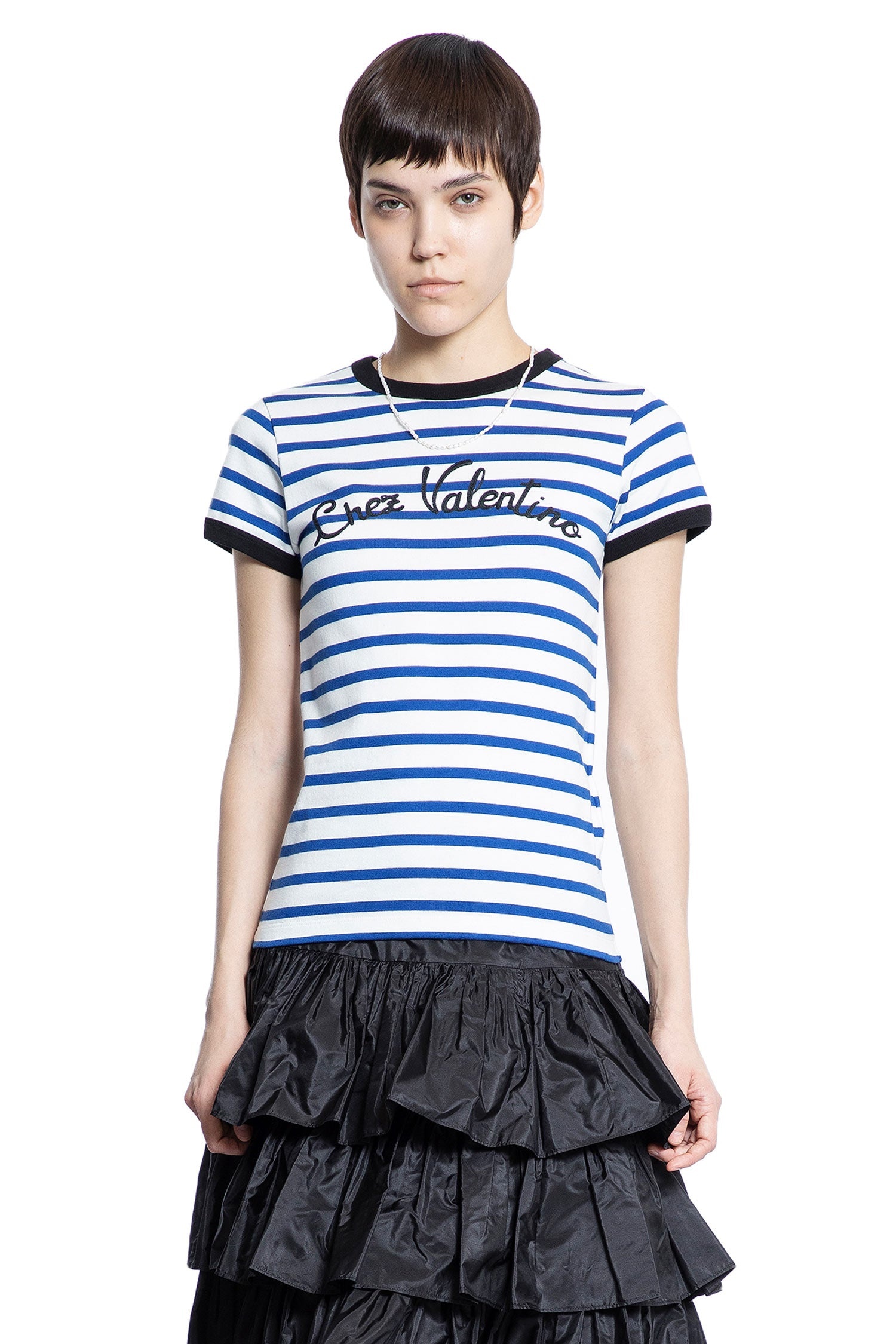 Valentino Striped-Cotton-Jersey-T-Shirt | antonioli | REVERSIBLE