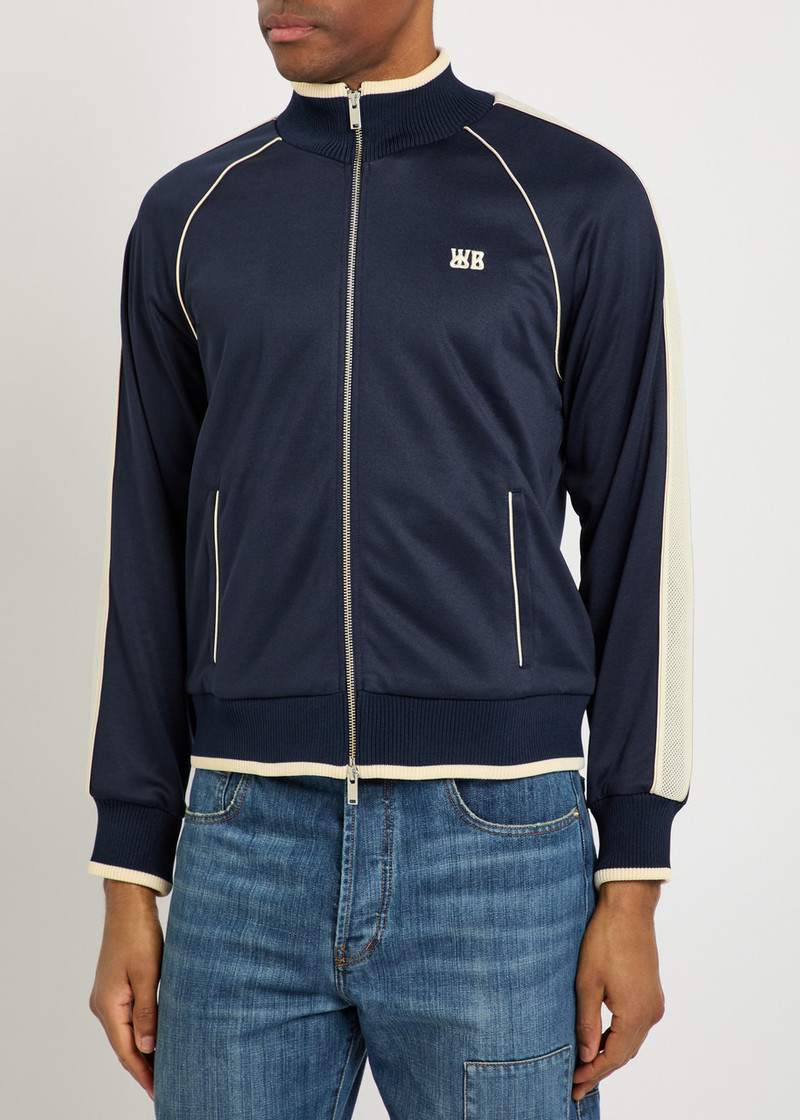 WALES BONNER Wales Bonner Motion Logo-embroidered Jersey Track Jacket outlook