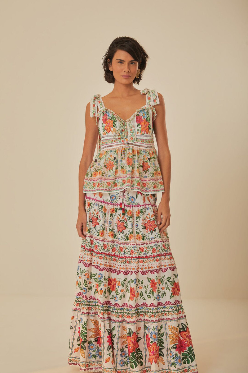 Off-White Bloom Garden Maxi Skirt 3