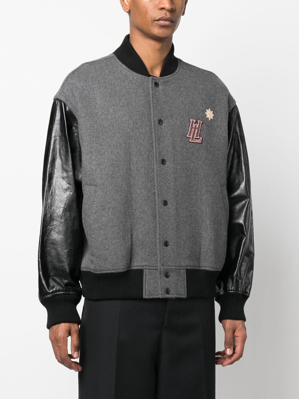 logo varsity bomber jacket - 3