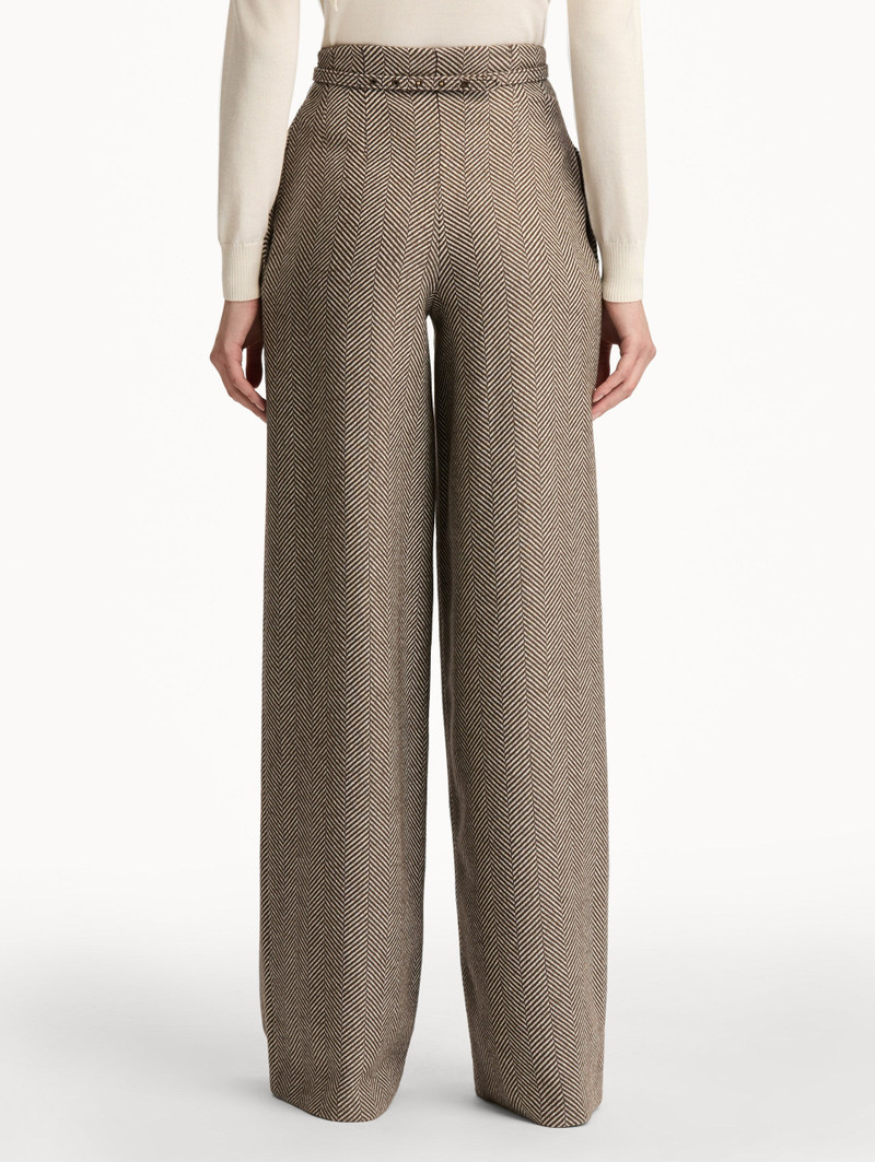 CHEVRON CASHMERE-BLEND PANT 3
