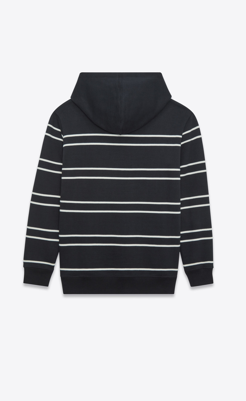 SAINT LAURENT saint laurent striped hoodie outlook