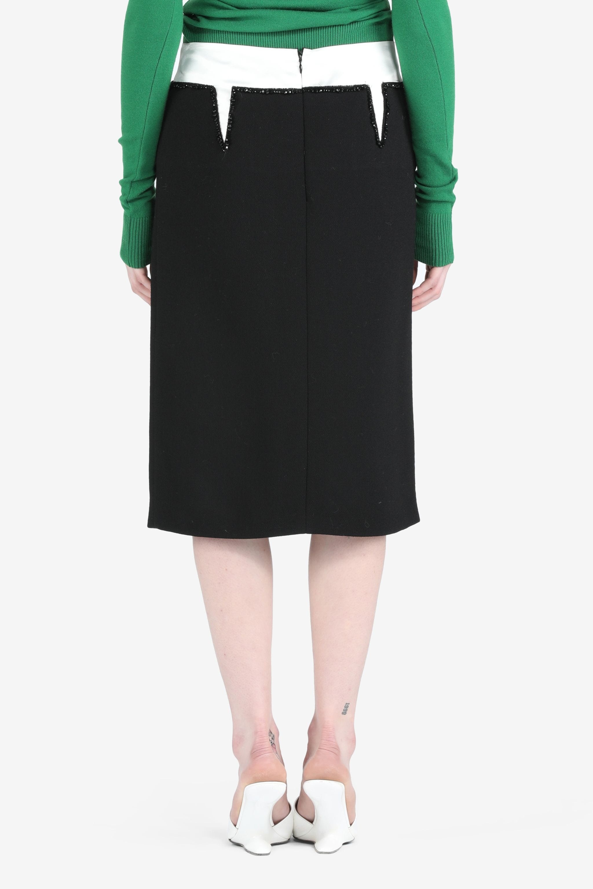CRYSTAL-EMBELLISHED PENCIL SKIRT - 2