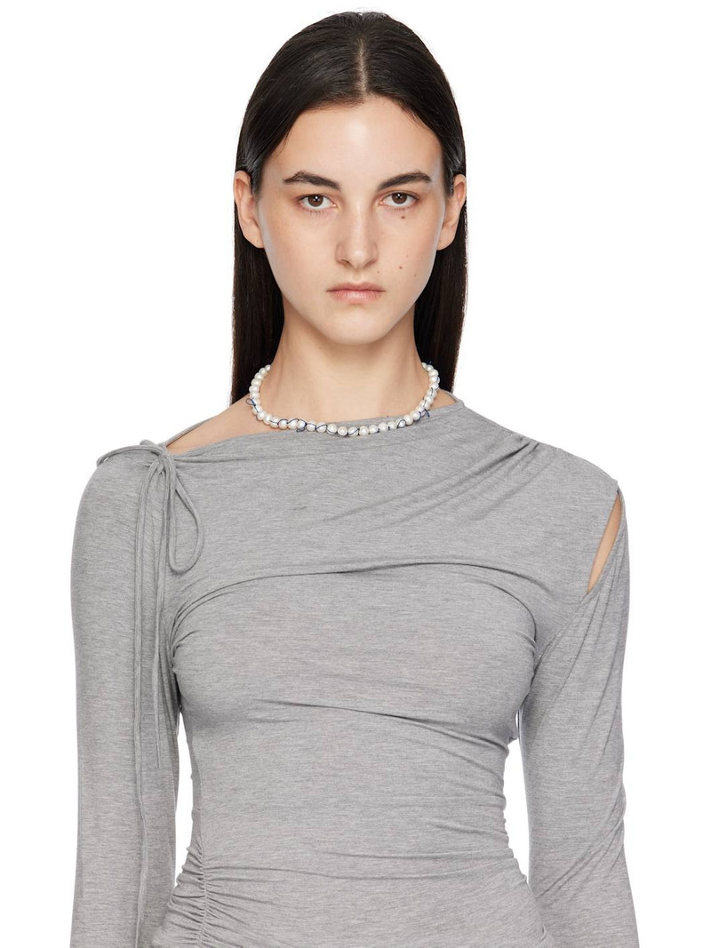 MARLAND BACKUS White Knotted Pearl Necklace outlook