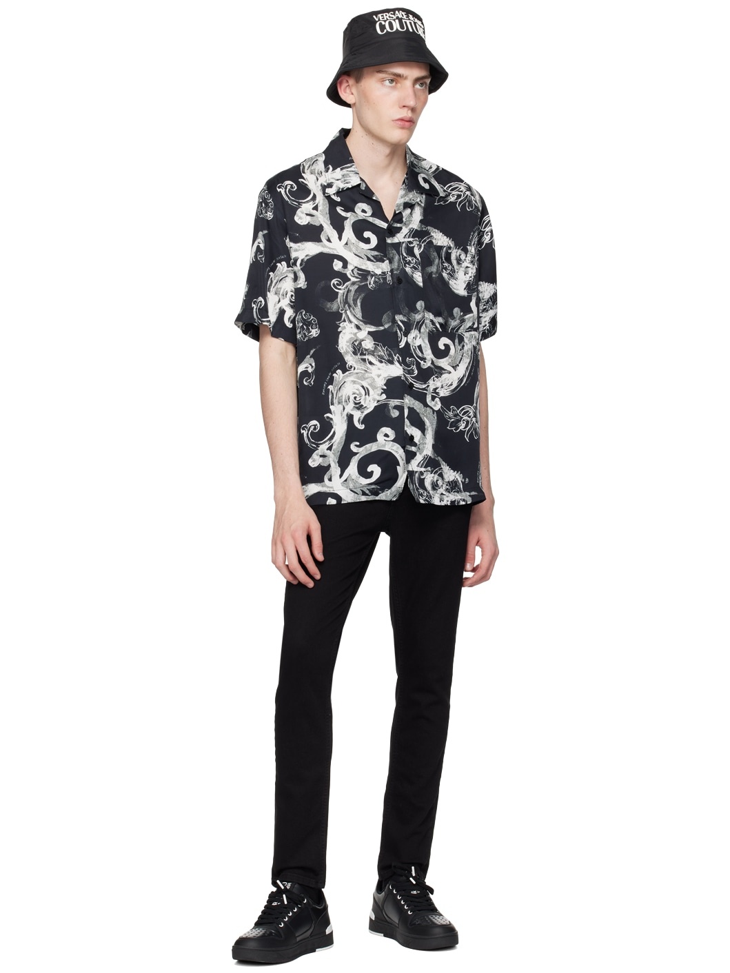 Black Watercolor Couture Shirt - 4