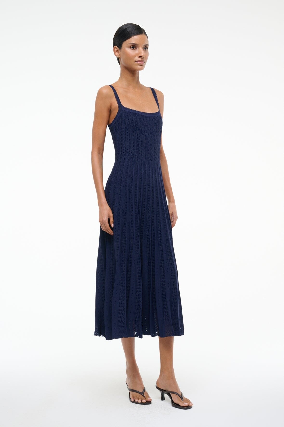 STAUD ELLEN DRESS NAVY - 4