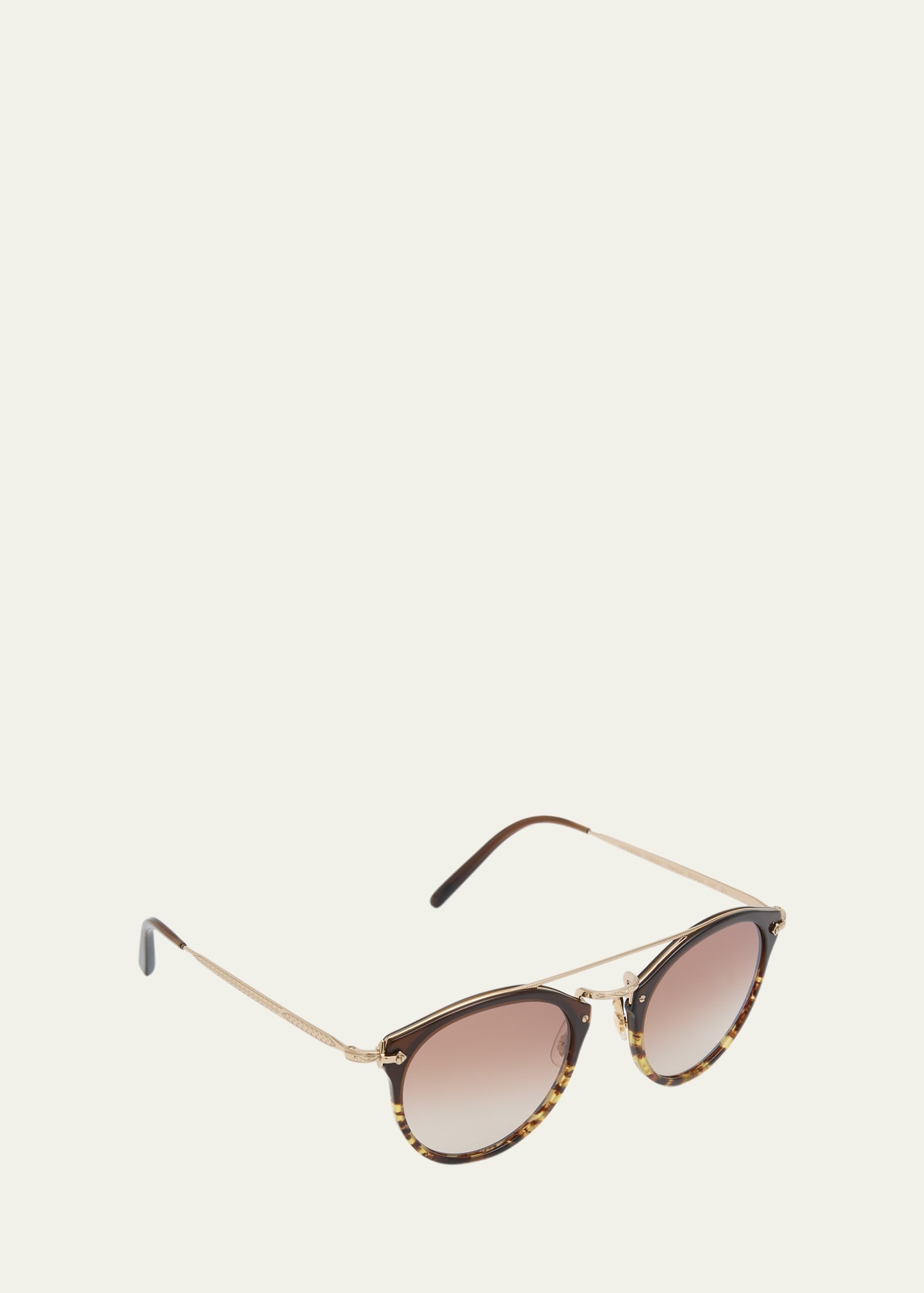 Remick Filigree Acetate & Metal Aviator Sunglasses - 1