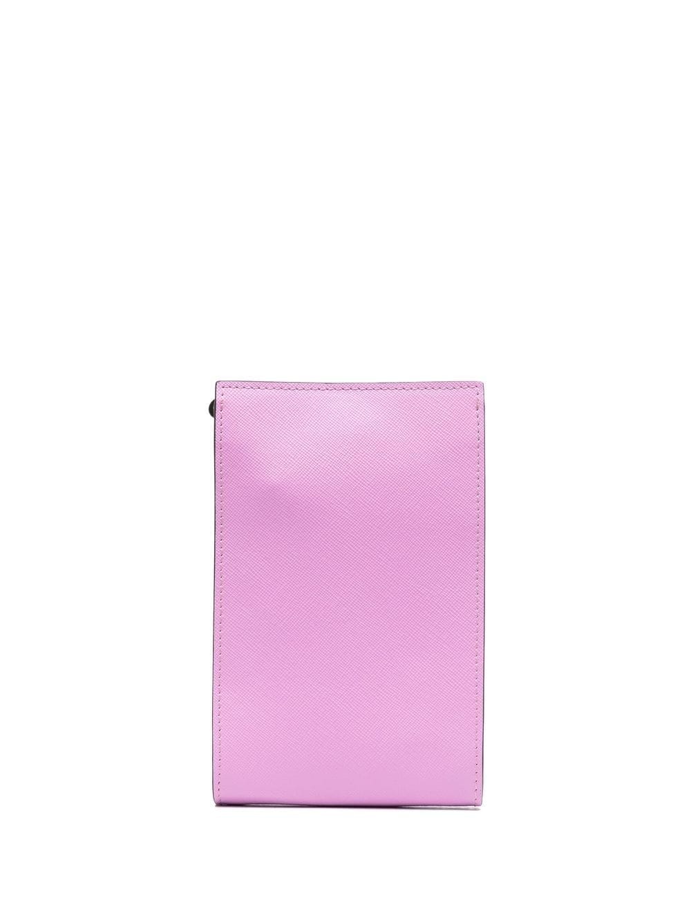 colour-block leather phone case - 2