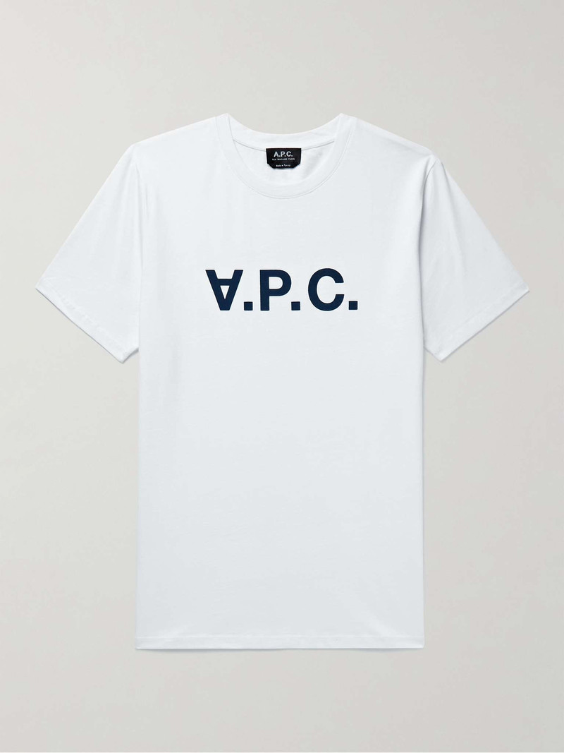 Logo-Flocked Cotton-Jersey T-Shirt - 1