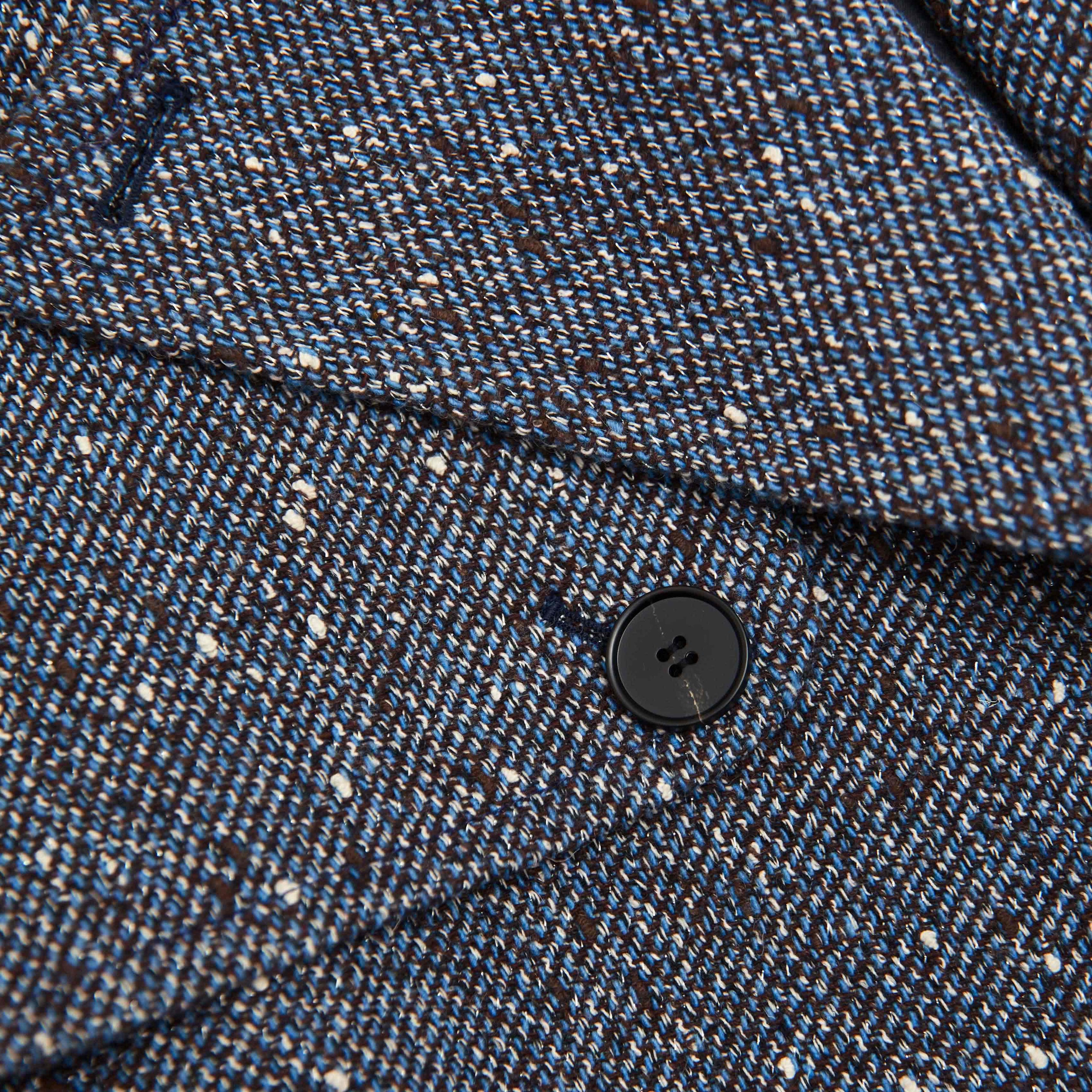 Blue Boucle Trench Coat - 5