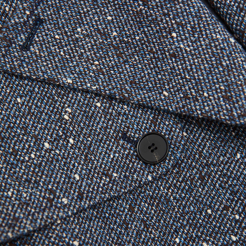 Blue Boucle Trench Coat 5