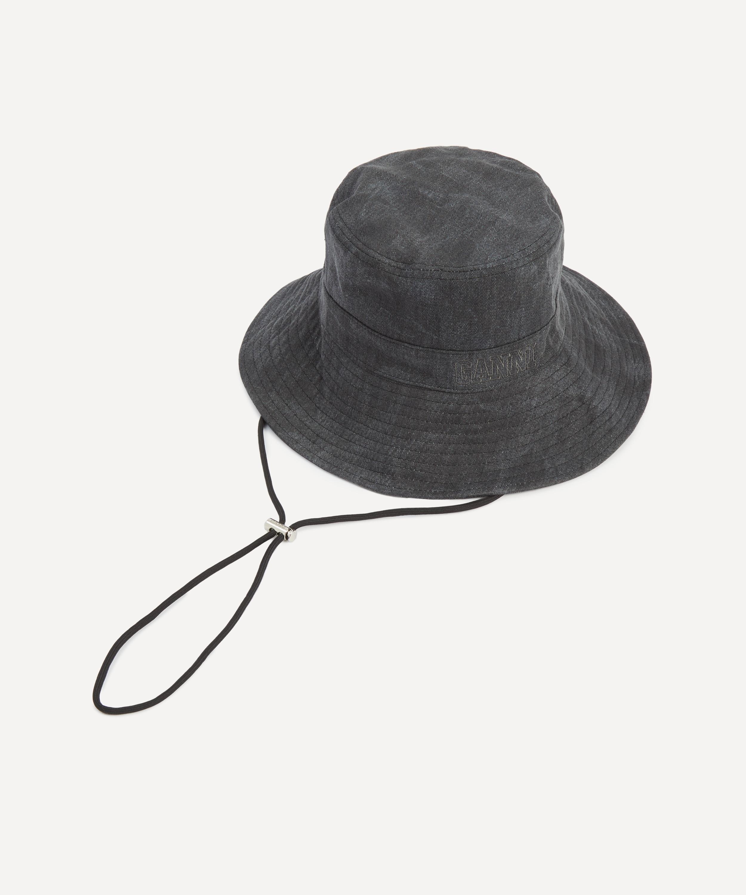 Black Denim Bucket Hat - 1
