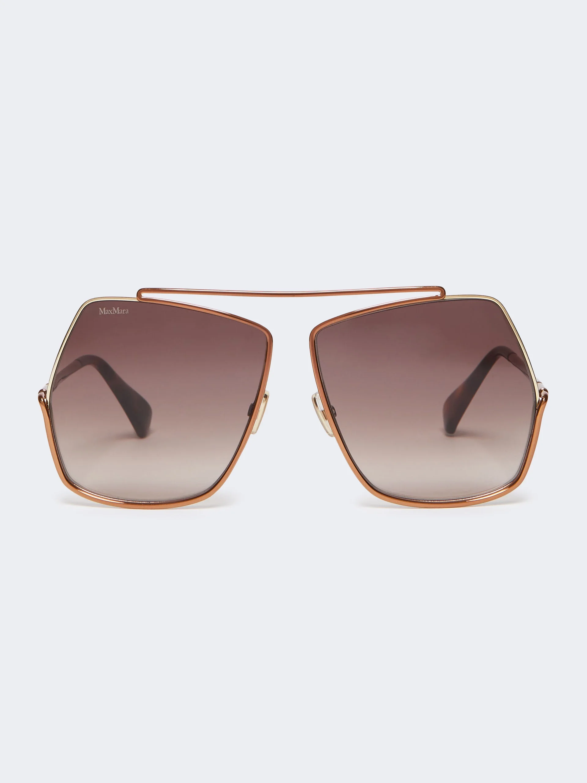 Oversized square sunglasses - BROWN - 1