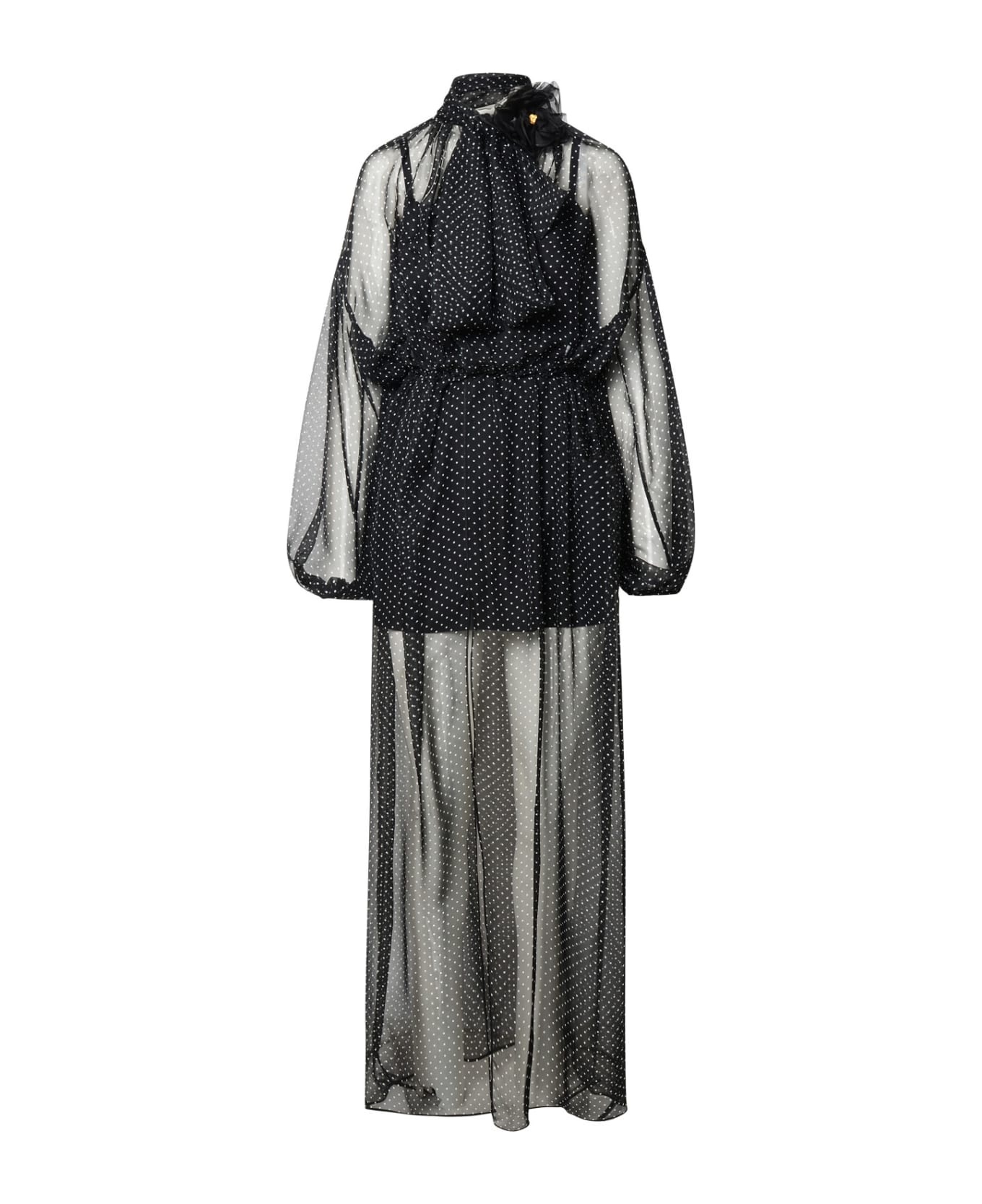 Black Silk Dress - 1