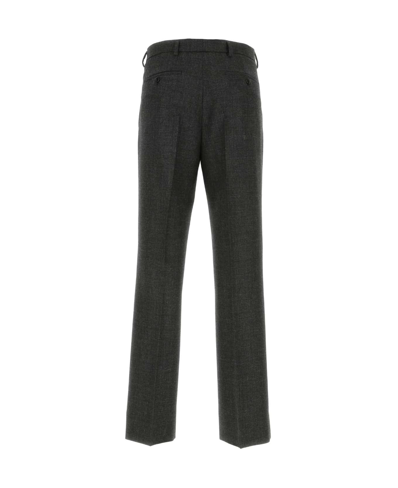 Melange Dark Grey Wool Pant - 2