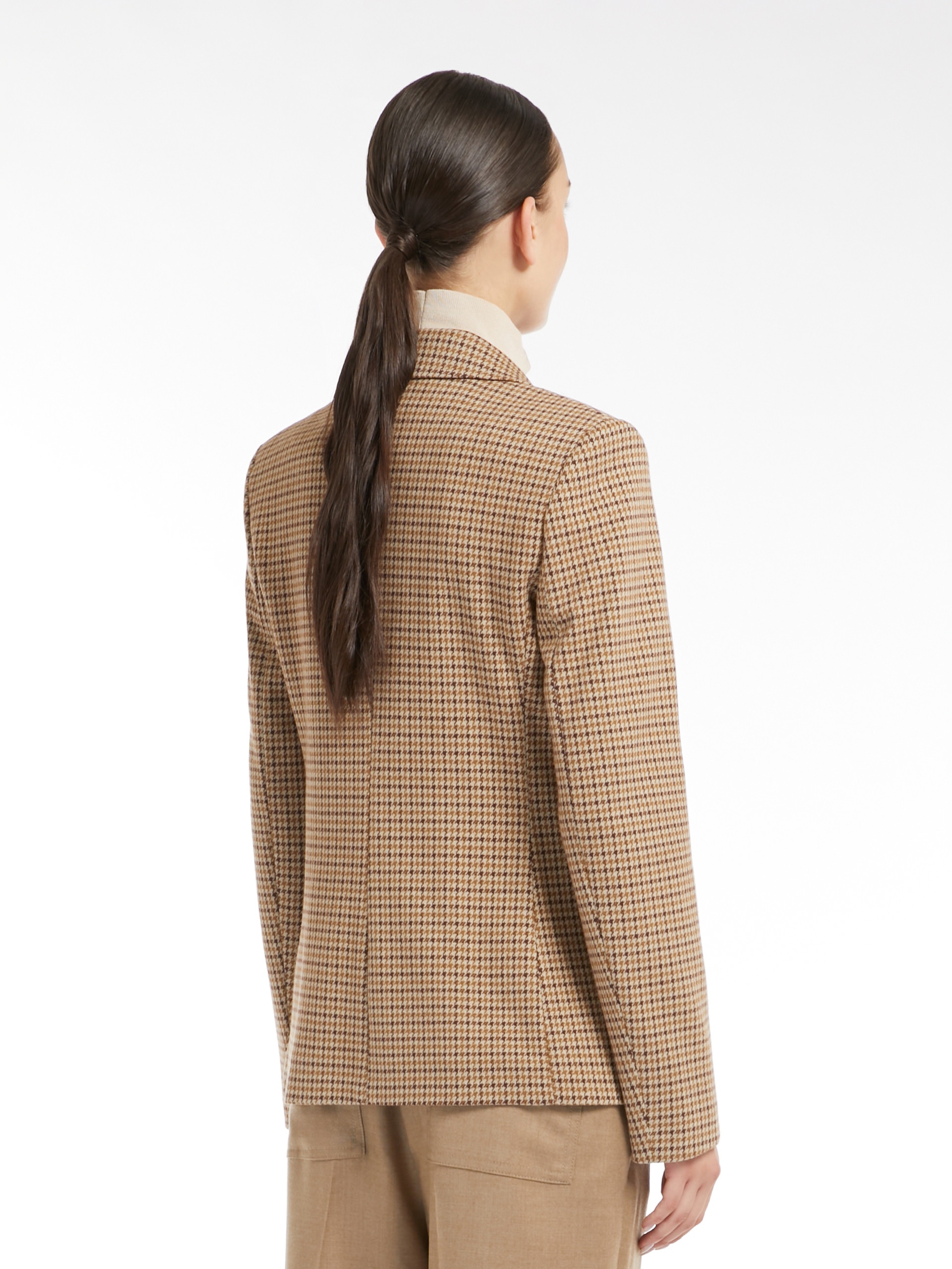 FUNGHI Double-breasted jacquard jersey blazer - 4