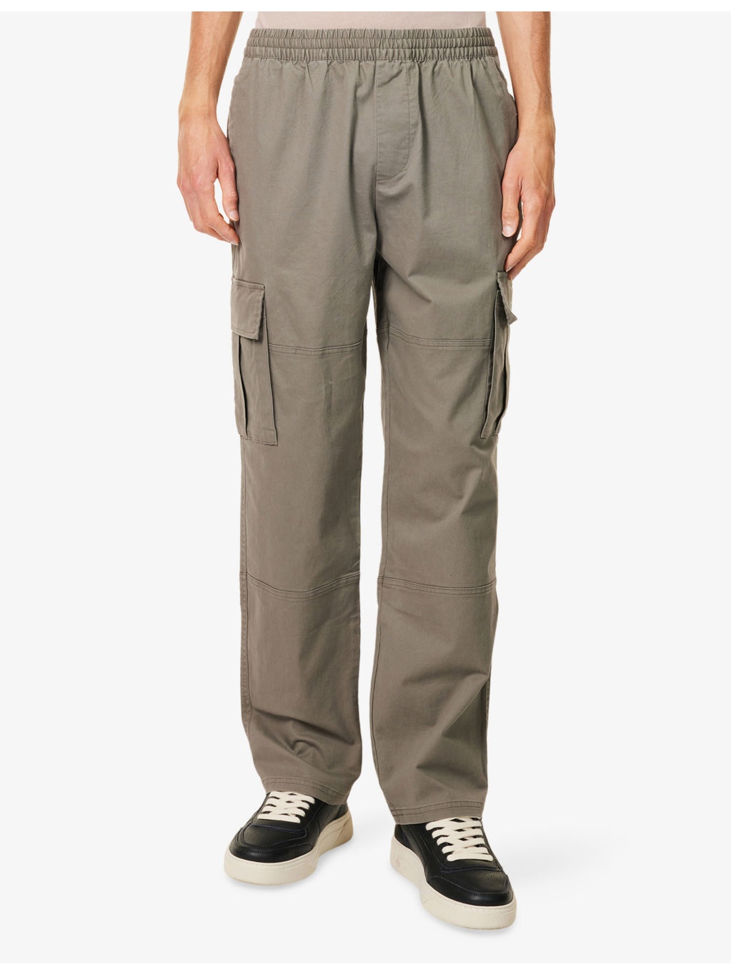 Logo-Embroidered Stretch-Cotton Cargo Trousers - 3