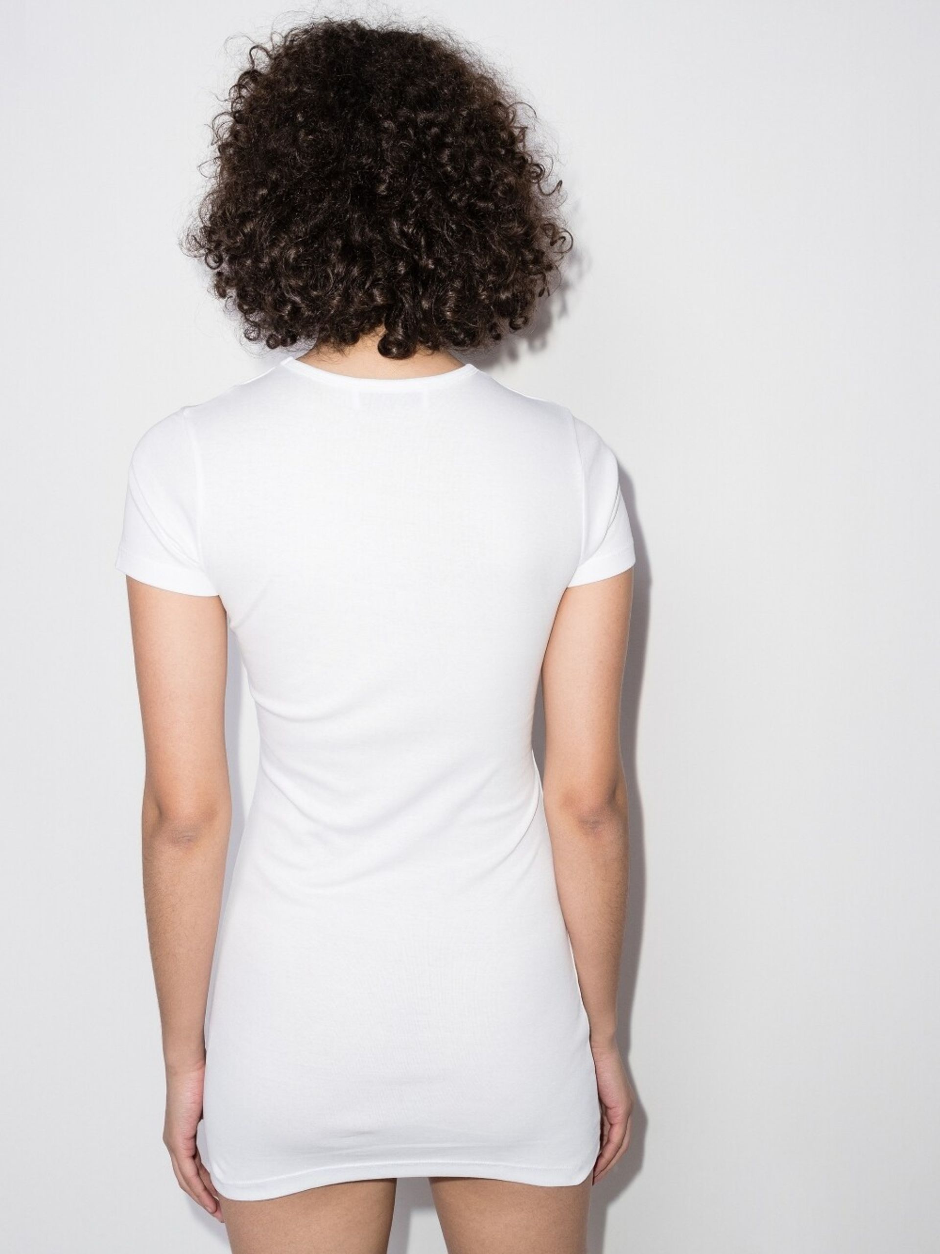 fine-ribbed organic cotton T-shirt dress - 4