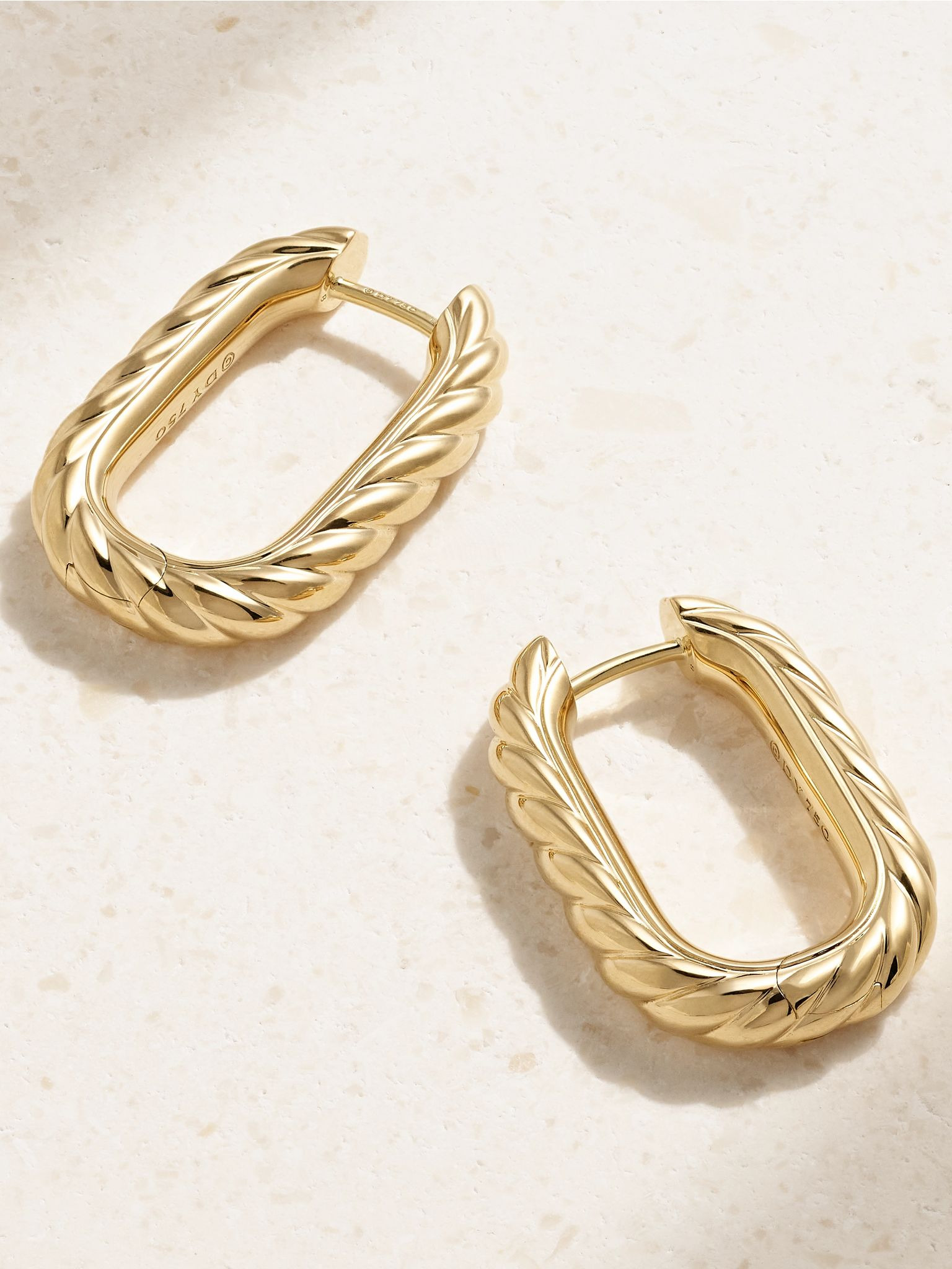 DY Madison® 18-karat gold hoop earrings Gold - 3