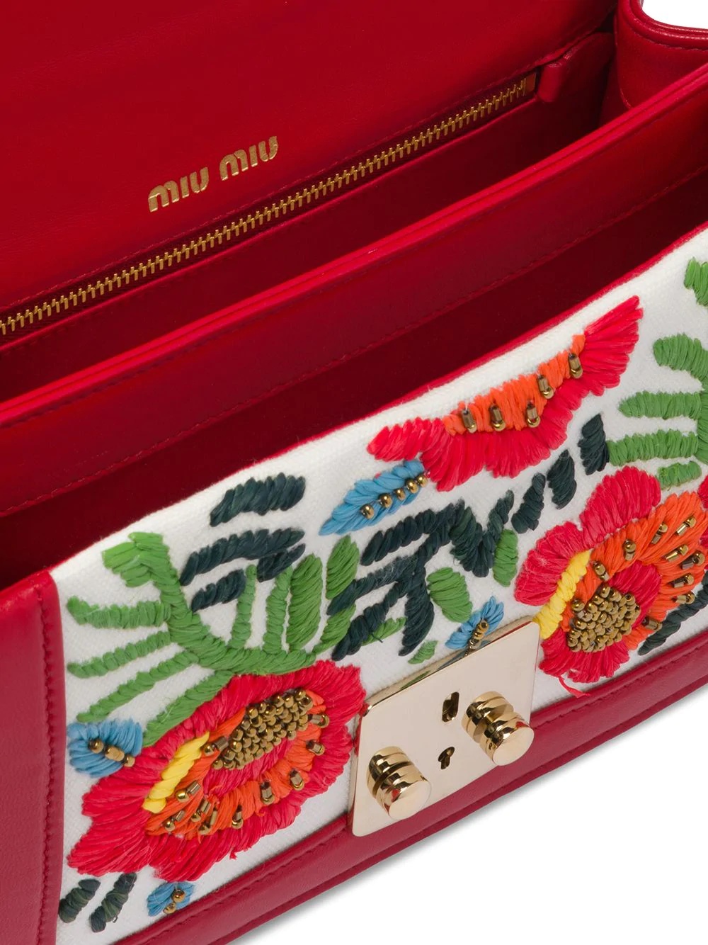 floral-embroidered shoulder bag - 5